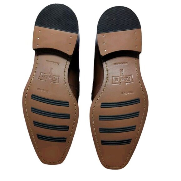 Flag LTD. Men's Noble Bit Leather Brown Loafer Dress Shoes SZ 8.5 - Picture 3 of 6